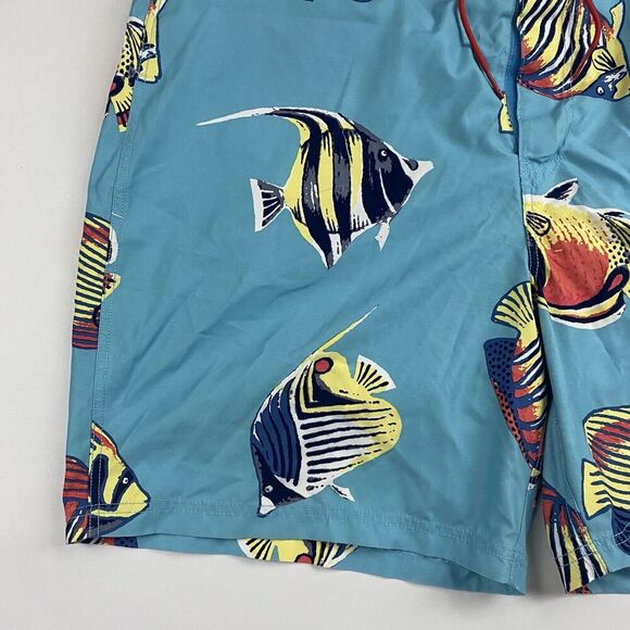 Nautica Blue Angel Fish Swim Trunks Back Pocket Mesh Lined Sz XXL 2XL Ocean - Picture 3 of 7